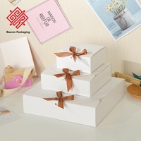 Baoren Full Custom izable Square Paper Geschenk box Kreative Bowknot Companion Light Ribbon Design für Pralinen verpackungen
