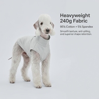Vêtements d'été rafraîchissants et respirants pour animaux de compagnie, pour chiens de taille moyenne et whippets, vente en gros, personnalisable OEM ODM, gilet sans manches en coton et élasthanne à col montant pour chien