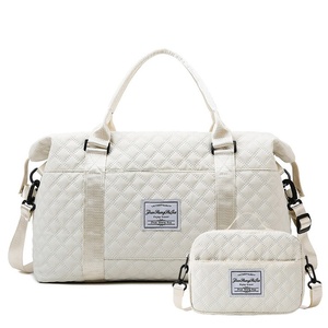 Borsa Tote Unisex Casual Trapuntata Grande Capacità Impermeabile Borsa da Viaggio Moda Tessuto <span class=keywords><strong>Oxford</strong></span> con Cerniera per Studenti Universitari Sport - Product Image 2