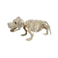 Décoration d'Halloween Classique : Squelette de Chien en Plastique avec Articulations, Imprimé en Letterpress, pour Intérieur et Extérieur