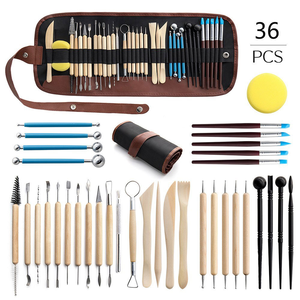 Kit d'outils de poterie de qualité Longte pour sculpture, modelage, argile polymère, outils métalliques et finition au four - Product Image 3