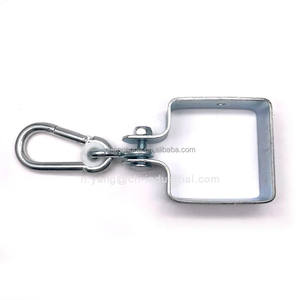 Cintres pivotants robustes M10 <span class=keywords><strong>crochet</strong></span> de collier plaqué zinc <span class=keywords><strong>carré</strong></span> avec mousqueton matériel de gréement mousqueton mousqueton <span class=keywords><strong>crochet</strong></span> de serrage oscillant - Product Image 2