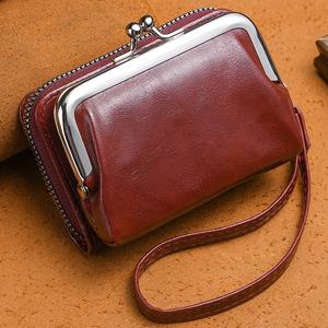 Yeni moda düşük fiyat organ nakit kimlik kartı tutucu retro kadınlar lady PU deri kredi kartlıklı cüzdan seyahat için fermuar ile - Product Image 5