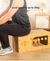 Grande maison à chat en carton 3-en-1 avec balles suspendues |   Lit pour chat en carton écologique interactif et durable, en carton ondulé