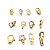 Fermoir Mousqueton Irrégulier en Laiton Moulé par Cire Perdusse OEM Personnalisé, Quincaillerie de Bijouterie, Attache pour Collier, Assemblage de Bijoux, Électroplaqué Personnalisé