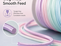 Filamento PLA de Seda Yiqiu3D de 1.75mm, Antiobstrucción, Antienredos, Colores Pastel, Filamento para Impresora 3D Compatible con Bambu Lab, Creality Ender