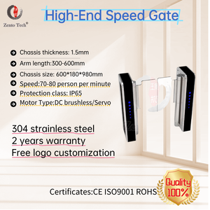 Le visage mince de conception de Zento facile à installer encombrant identifient le tourniquet de porte de vitesse pour le bureau et l'aéroport - Product Image 2