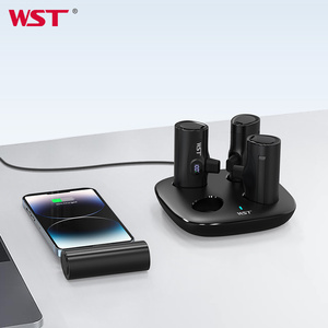 Wst LED hiển thị kỹ thuật số nhỏ xách tay PD sạc nhanh 5000mAh đuôi ngân hàng điện <span class=keywords><strong>mini</strong></span> ngân hàng điện <span class=keywords><strong>Dock</strong></span> trạm với cắm - Product Image 3
