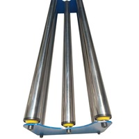 Support de déroulement à 3 rouleaux en acier inoxydable de 1 m pour papier photo et bâche, capacité de charge de 100 kg