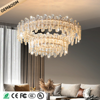 Lustre moderne en cristal suspendu au plafond, luminaire minimaliste de luxe pour salon, luminaire suspendu au-dessus de la table