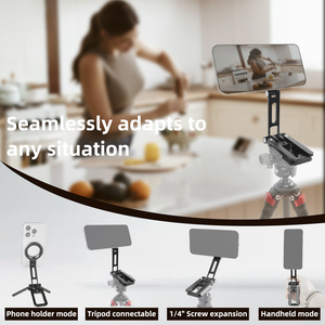 Phổ 360 ° xoay điện thoại Tripod chủ 1/4 ''lạnh Giày Arca núi <span class=keywords><strong>Z</strong></span> kẹp máy tính để bàn đứng cho mic video ánh sáng an toàn 'hold' - Product Image 4