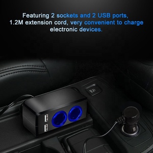 Cargador de coche con puerto <span class=keywords><strong>USB</strong></span> Dual clásico, Cable de 1,2 M, adaptador de encendedor de cigarrillos, cargador rápido para teléfono móvil, voltaje DC12/24V 12-24V - Product Image 6