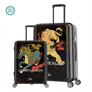 Juego de Maletas Rígidas con Ruedas Giratorias 360°, Diseño Clásico Latinoamericano, Estampado Azteca <span class=keywords><strong>Maya</strong></span>, Duradero, Impresión 3D, Estilo Vintage - Product Image 2