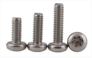 สกรูหัวจานแบบ Torx รุ่น <span class=keywords><strong>Heng</strong></span> <span class=keywords><strong>Tai</strong></span> GB2672 316 304 ขนาด 6*8-6*100 พร้อมร่องกันขโมยแบบ Plum ผลิตจากเหล็กกล้าไร้สนิมความแข็งแรงสูง มาตรฐานเมตริก 8.8 - Product Image 2