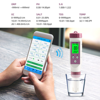 Smart Digital 7IN 1 PH / TDS / EC/ORP/salinité/densité de l'eau de mer/température pH-mètre par application mobile