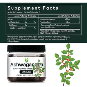 Ashwagandha Gummies for Stress Support Herbal <b>Supplement</b> with Adaptogen Root Extract Natural Calm Aid for Daily Wellness - Product Image 6