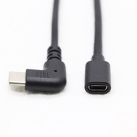 Câble en forme de L à angle droit de 90 degrés de type C à micro USB convertisseur d'adaptateur USB C mâle à micro USB femelle pour ordinateur portable