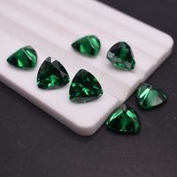 Pierre précieuse en zircon vert taille trillon, pierre libre pour la création de bijoux DIY, pendentif