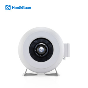 מאוורר צנטריפוגלי עגול ממתכת 10 אינץ' של Hon&Guan, בעל יעילות גבוהה, מאושר CE, מתאים לחוות, פליטת גזים, הידרופוניקה וביצועים יציבים. - Product Image 2