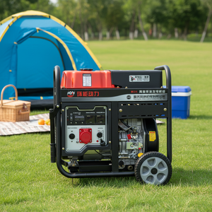 גנרטור דיזל מקורר אוויר, 4 פעימות, ביתי, 5-10 קילוואט, חד/תלת פאזי, חיצוני, קטן, 220V 380V 50Hz 12V DC - Product Image 1