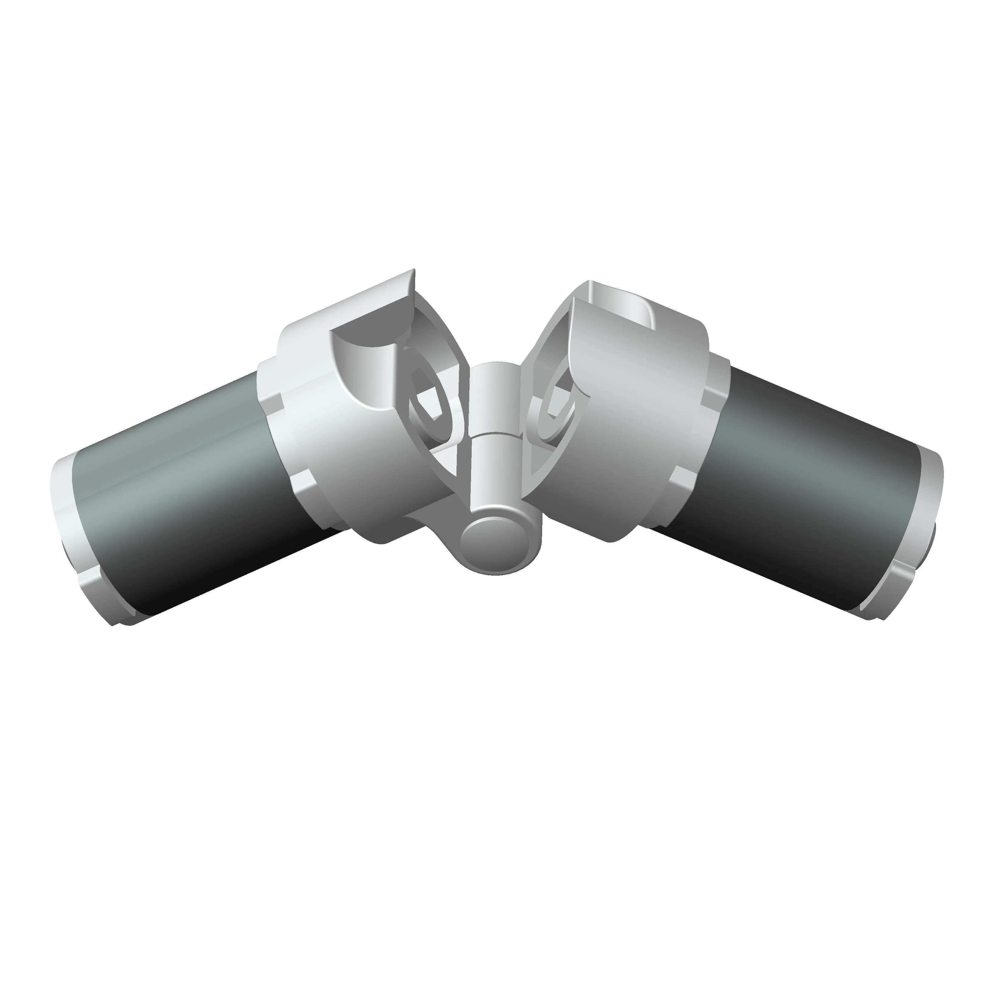 In lega di alluminio cerniera OD 28 millimetri tubo comune (E28-07)