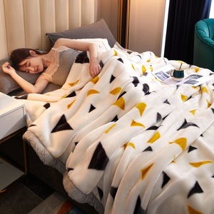 Coperta Raschel a Doppio Strato Ispessita Antistatica in <span class=keywords><strong>Flanella</strong></span>, Coperta Nuvola Calda Invernale e Lenzuolo - Ingrosso Fabbrica - Product Image 1
