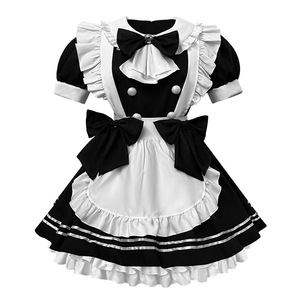 Tenue de demoiselle d'honneur Anime, robe noire et blanche pour femmes, Costume Lolita, taille adulte, taille unique - Product Image 5