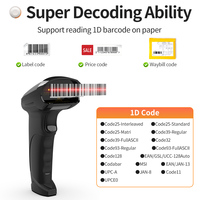 Escáner de Código de Barras con Cable Xincode, Lector de Códigos de Barras Láser 1D, Interfaz USB, Pistola de Escaneo para Gestión de Inventario de Almacén X-580X