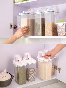 Contenitore per <span class=keywords><strong>Alimenti</strong></span> in Plastica PP Trasparente, Ermetico e Antiumidità, Organizzatore da Cucina per <span class=keywords><strong>Conservazione</strong></span> di Cereali - Product Image 6