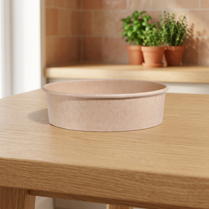 Tazón de Papel Kraft para Alimentos XDJ de 20 oz, Desechable, de Pared Simple, para Comida Rápida, XDJ-PRBG-622K - Product Image 3