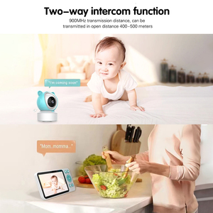 Tuya กล้องนิรภัยอัจฉริยะ1080P HD เบบี้มอนิเตอร์5 ''720P จอแสดงผล Wi-Fi เชื่อมต่อแพน-Fi กล้อง4X มองภาพกลางคืนกล้องพี่เลี้ยง - Product Image 6