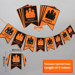 Banderas de Fieltro de Halloween en Varios Estilos, 100% Poliéster, Colores de Fantasía, Alta Calidad, Color y Tamaño Personalizables para Decoración del Hogar - Product Image 4