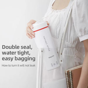 Mini hervidor <span class=keywords><strong>pequeño</strong></span> de acero inoxidable para coche, <span class=keywords><strong>termo</strong></span> de viaje eléctrico portátil para hervir <span class=keywords><strong>agua</strong></span> caliente, taza de té, función de Control de temperatura - Product Image 2