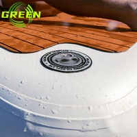 GREEN Tapis gonflable flottant pour quai de bateau jetski avec échelle