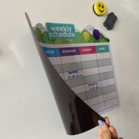 Calendrier de réfrigérateur Calendrier magnétique effaçable à sec Calendrier de tableau blanc pour planificateurs de réfrigérateur 16.9 pouces X 11.8 pouces