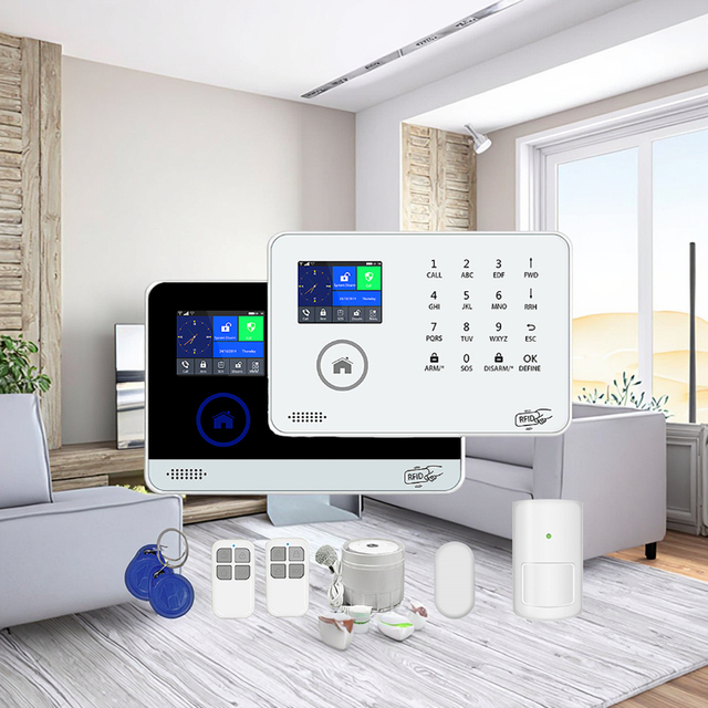 Smart Home Security System 433MHz WiFi GSM Tuya APP Wireless Fire Alarm 99 Zones 100-200m Detection SOS 1 Year Warranty
