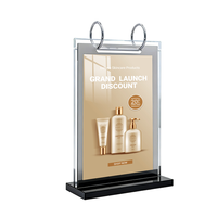 Cadre d'affichage à rabat en acrylique transparent de qualité supérieure, robuste, facile à changer, pour la publicité, les comptoirs de vente au détail, les salles de réception et les salles de conférence