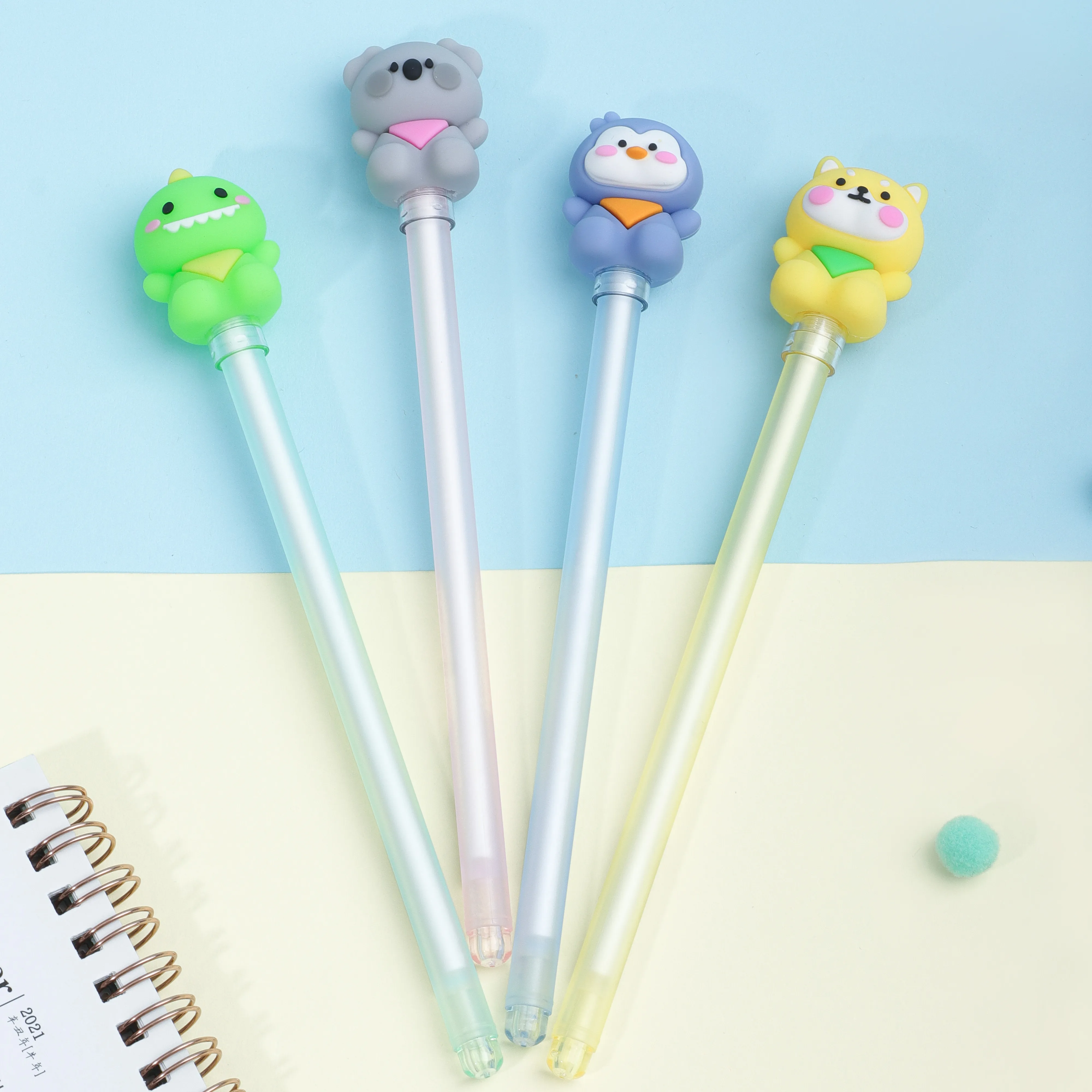 Qualité garantie Creative Cute Gel Pen Cartoons Colorful Pen Stationery Kawaii School