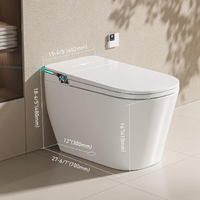 WC intelligent à poser au sol avec bidet électrique Onirap, chasse d'eau automatique, siège chauffant, WC intelligent en céramique