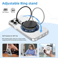 Support de téléphone magnétique personnalisé avec logo d'usine, suivi intelligent, charge sans fil, hauteur réglable, poignée mobile en silicone flexible