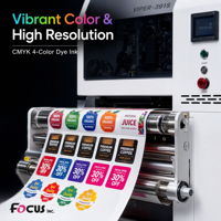 Mesin Cetak Label Stiker Otomatis Kecepatan Tinggi CMYK Roll to Roll untuk Kertas PET PP PE, Printer Label Digital Laris