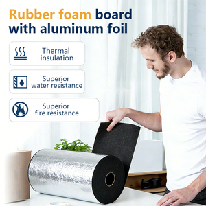 <span class=keywords><strong>Isolation</strong></span> <span class=keywords><strong>de</strong></span> <span class=keywords><strong>tuyauterie</strong></span> en mousse <span class=keywords><strong>de</strong></span> caoutchouc avec feuille d'aluminium haute résistance, offrant une protection <span class=keywords><strong>thermique</strong></span> et acoustique pour les conduites industrielles et commerciales - Product Image 1