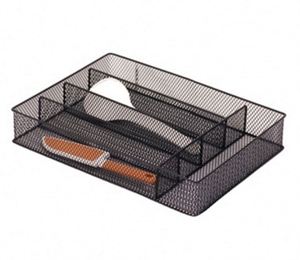 Metal Cutlery Tray <b>4</b> Compartments Flatware Tray for <b>Drawer</b> Kitchen Utensil Silverware Organizer - Product Image 1