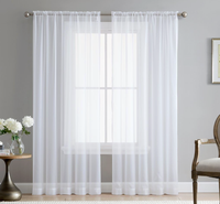 Rideaux occultants en lin floral en tulle moderne de taille personnalisée, vert translucide, broderie, pour puits de lumière, chambre à coucher, marque YY