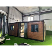 Maison préfabriquée modulaire extensible à double aile de 20 pieds pour logement
