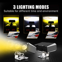 Phare auxiliaire de travail LED bicolore à lentille multicolore pour moto et vélo, éclairage de conduite, accessoires d'éclairage