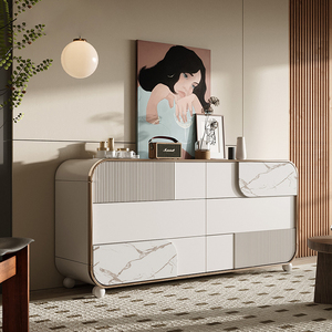 Meubles de maison <span class=keywords><strong>Commode</strong></span> de rangement à 8 tiroirs <span class=keywords><strong>Commode</strong></span> double en bois moderne <span class=keywords><strong>pour</strong></span> chambre à coucher - Product Image 6