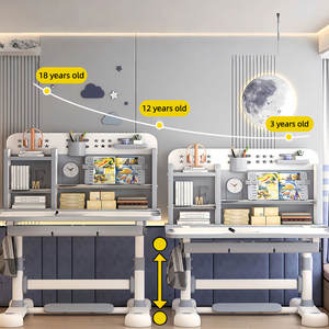 Yüksekliği ayarlanabilir Metal mobilya takım yeni tasarım daire kullanımı için ev ofis okul için çalışma masası sandalye kitaplık - Product Image 4