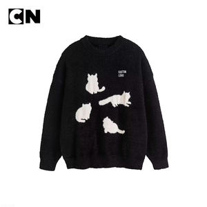 Suéter con Certificación GRS, Fabricante de Suéteres, Suéter de Invierno Personalizado al por Mayor para Hombre, de Mohair, Piel de Visón, Suave, con Patrón Jacquard - Product Image 3