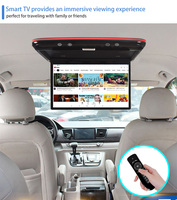 Monitor de Techo para Auto de 13.3 Pulgadas, 1920*1080, Pantalla IPS, WIFI, Android TV, 2G+32G, Reproductor Multimedia de Video, Mirror Link, Control Remoto